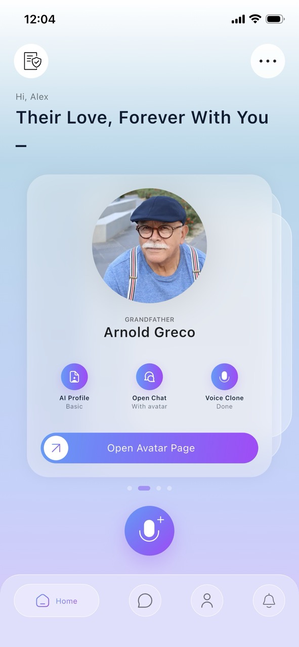 ForeverMe avatar conversation screen